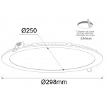 Downlight panel LED Redondo 300mm Blanco 30W PRO